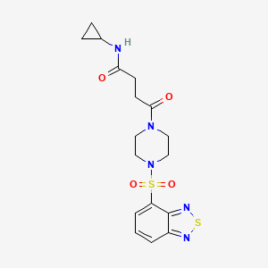 molecular formula C17H21N5O4S2 B12186411 4-[4-(2,1,3-benzothiadiazol-4-ylsulfonyl)piperazin-1-yl]-N-cyclopropyl-4-oxobutanamide 