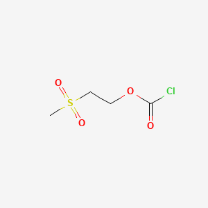 molecular formula C4H7ClO4S B1218643 2-(Methylsulfonyl)ethyl carbonochloridate CAS No. 53298-29-6