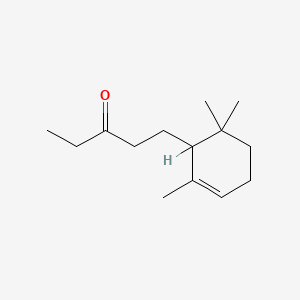 B1218647 3-Pentanone, 1-(2,6,6-trimethyl-2-cyclohexen-1-yl)- CAS No. 68480-17-1
