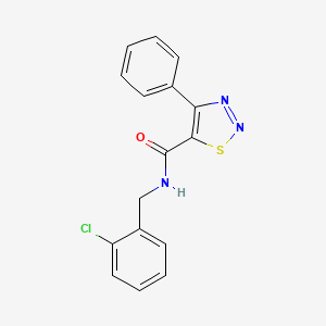 molecular formula C16H12ClN3OS B12186494 N-(2-chlorobenzyl)-4-phenyl-1,2,3-thiadiazole-5-carboxamide 