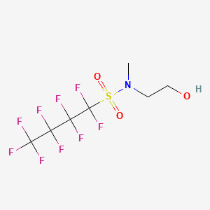 molecular formula C7H8F9NO3S B1218651 1-Butanesulfonamide, 1,1,2,2,3,3,4,4,4-nonafluoro-N-(2-hydroxyethyl)-N-methyl- CAS No. 34454-97-2