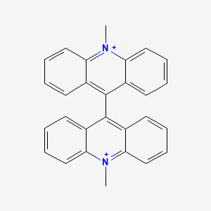 molecular formula C28H22N2+2 B1218655 10,10'-Dimethyl-9,9'-biacridinium CAS No. 22103-92-0