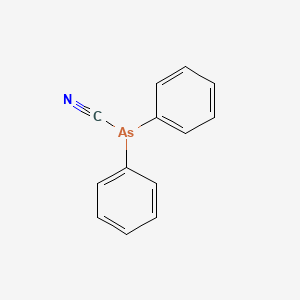 molecular formula C13H10AsN B1218656 Diphenylcyanoarsine CAS No. 23525-22-6