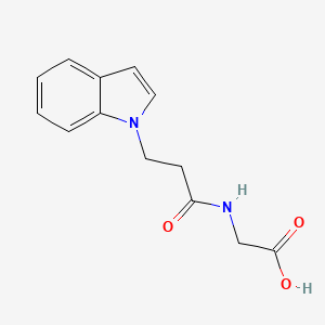 molecular formula C13H14N2O3 B12186571 N-[3-(1H-indol-1-yl)propanoyl]glycine 