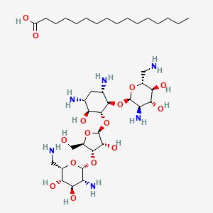 molecular formula C39H78N6O15 B1218658 Neomycin palmitate CAS No. 55298-68-5