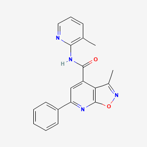 molecular formula C20H16N4O2 B12186594 3-methyl-N-(3-methylpyridin-2-yl)-6-phenyl[1,2]oxazolo[5,4-b]pyridine-4-carboxamide 