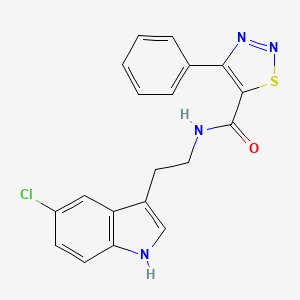 molecular formula C19H15ClN4OS B12186653 N-[2-(5-chloro-1H-indol-3-yl)ethyl]-4-phenyl-1,2,3-thiadiazole-5-carboxamide 