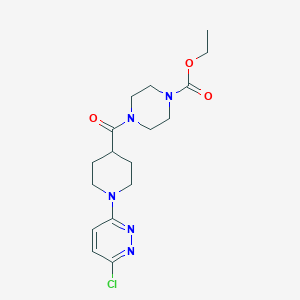 molecular formula C17H24ClN5O3 B12186665 Ethyl 4-{[1-(6-chloropyridazin-3-yl)piperidin-4-yl]carbonyl}piperazine-1-carboxylate 