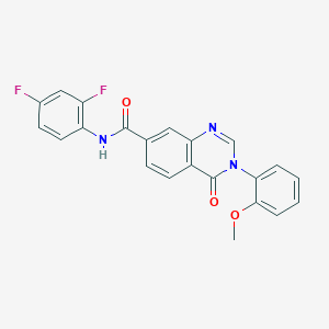 molecular formula C22H15F2N3O3 B12186709 N-(2,4-difluorophenyl)-3-(2-methoxyphenyl)-4-oxo-3,4-dihydroquinazoline-7-carboxamide 