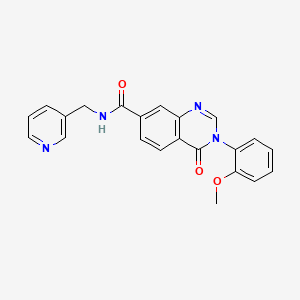 molecular formula C22H18N4O3 B12186764 3-(2-methoxyphenyl)-4-oxo-N-(pyridin-3-ylmethyl)-3,4-dihydroquinazoline-7-carboxamide 