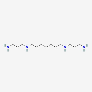 molecular formula C13H32N4 B1218677 1,7-Heptanediamine, N,N'-bis(3-aminopropyl)- CAS No. 119341-65-0