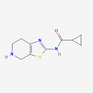 molecular formula C10H13N3OS B12186795 N-(4H,5H,6H,7H-[1,3]Thiazolo[5,4-C]pyridin-2-YL)cyclopropanecarboxamide 