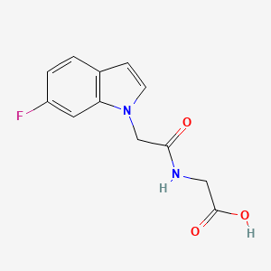 molecular formula C12H11FN2O3 B12186819 N-[(6-fluoro-1H-indol-1-yl)acetyl]glycine 