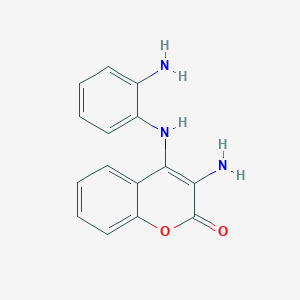 molecular formula C15H13N3O2 B1218687 3-Amino-4-(2-aminoanilino)-1-benzopyran-2-one 