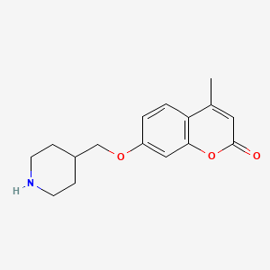 molecular formula C16H19NO3 B12186971 4-methyl-7-(piperidin-4-ylmethoxy)chromen-2-one 