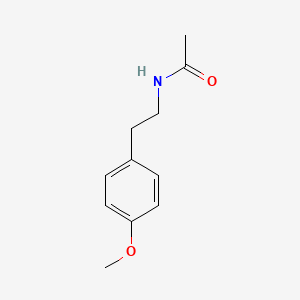 molecular formula C11H15NO2 B1218699 N-[2-(4-Methoxyphenyl)ethyl]acetamide CAS No. 54815-19-9