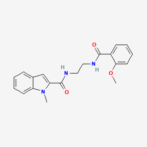 molecular formula C20H21N3O3 B12186996 N-(2-{[(2-methoxyphenyl)carbonyl]amino}ethyl)-1-methyl-1H-indole-2-carboxamide 
