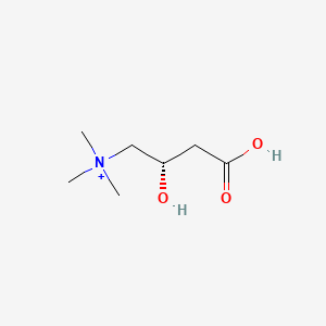molecular formula C7H16NO3+ B1218704 (2S)-3-carboxy-2-hydroxy-N,N,N-trimethylpropan-1-aminium 