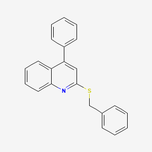 molecular formula C22H17NS B12187040 2-(Benzylsulfanyl)-4-phenylquinoline 
