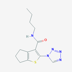 molecular formula C13H17N5OS B12187045 N-butyl-2-(1H-tetrazol-1-yl)-5,6-dihydro-4H-cyclopenta[b]thiophene-3-carboxamide 