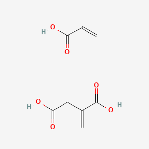 molecular formula C8H10O6 B1218705 Butanedioic acid, methylene-, polymer with 2-propenoic acid CAS No. 25948-33-8