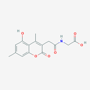 molecular formula C15H15NO6 B12187051 N-[(5-hydroxy-4,7-dimethyl-2-oxo-2H-chromen-3-yl)acetyl]glycine 