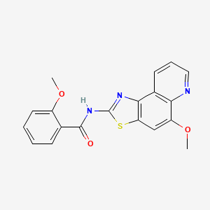 molecular formula C19H15N3O3S B12187063 2-methoxy-N-[(2Z)-5-methoxy[1,3]thiazolo[4,5-f]quinolin-2(1H)-ylidene]benzamide 
