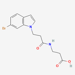 molecular formula C14H15BrN2O3 B12187070 N-[3-(6-bromo-1H-indol-1-yl)propanoyl]-beta-alanine 