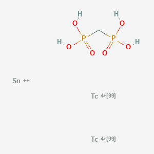 molecular formula CH6O6P2SnTc2+10 B1218708 Technetium Tc 99m (Sn)methylenediphosphonate CAS No. 66138-58-7