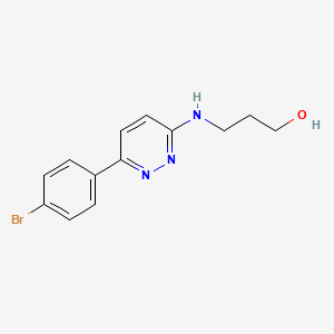 molecular formula C13H14BrN3O B12187095 3-{[6-(4-Bromophenyl)pyridazin-3-yl]amino}propan-1-ol 