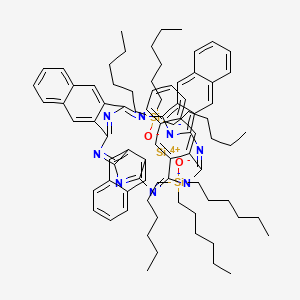 molecular formula C84H102N8O2Si3 B1218710 双（三正己硅氧基）硅酞菁 CAS No. 92396-88-8