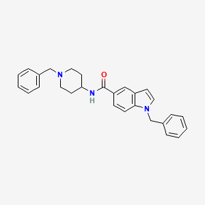 molecular formula C28H29N3O B12187199 1-benzyl-N-(1-benzyl-4-piperidinyl)-1H-indole-5-carboxamide 
