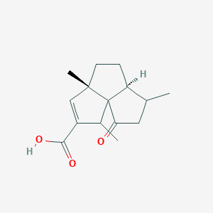 molecular formula C15H20O3 B1218720 (2R,5S,8S)-2,5,9-Trimethyl-11-oxotricyclo[6.3.0.01,5]undec-3-ene-3-carboxylic acid CAS No. 97718-45-1