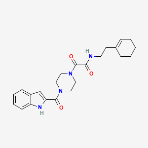 molecular formula C23H28N4O3 B12187206 N-[2-(cyclohex-1-en-1-yl)ethyl]-2-[4-(1H-indol-2-ylcarbonyl)piperazin-1-yl]-2-oxoacetamide 