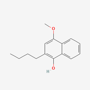 molecular formula C15H18O2 B1218721 1-Naphthalenol, 2-butyl-4-methoxy- CAS No. 99107-70-7