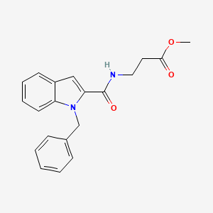 molecular formula C20H20N2O3 B12187216 methyl N-[(1-benzyl-1H-indol-2-yl)carbonyl]-beta-alaninate 