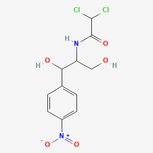 molecular formula C11H12Cl2N2O5 B1218724 2,2-dichloro-N-[1,3-dihydroxy-1-(4-nitrophenyl)propan-2-yl]acetamide CAS No. 579-51-1
