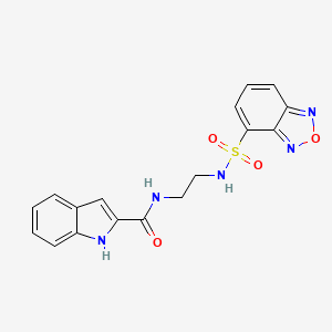 molecular formula C17H15N5O4S B12187245 N-{2-[(2,1,3-benzoxadiazol-4-ylsulfonyl)amino]ethyl}-1H-indole-2-carboxamide 
