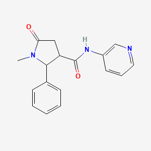 molecular formula C17H17N3O2 B12187271 1-methyl-5-oxo-2-phenyl-N-(pyridin-3-yl)pyrrolidine-3-carboxamide 