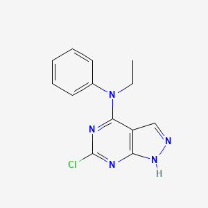 molecular formula C13H12ClN5 B12187282 6-chloro-N-ethyl-N-phenyl-1H-pyrazolo[3,4-d]pyrimidin-4-amine 