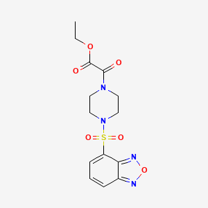 molecular formula C14H16N4O6S B12187287 Ethyl [4-(2,1,3-benzoxadiazol-4-ylsulfonyl)piperazin-1-yl](oxo)acetate 
