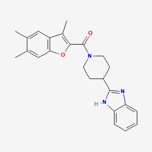 molecular formula C24H25N3O2 B12187378 [4-(1H-benzimidazol-2-yl)piperidin-1-yl](3,5,6-trimethyl-1-benzofuran-2-yl)methanone 