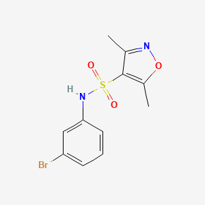 molecular formula C11H11BrN2O3S B12187419 N-(3-bromophenyl)-3,5-dimethyl-1,2-oxazole-4-sulfonamide 