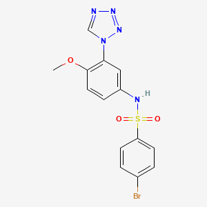 molecular formula C14H12BrN5O3S B12187429 4-bromo-N-[4-methoxy-3-(1H-tetrazol-1-yl)phenyl]benzenesulfonamide 