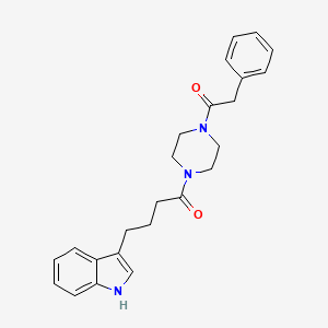 molecular formula C24H27N3O2 B12187432 4-(1H-indol-3-yl)-1-[4-(phenylacetyl)piperazin-1-yl]butan-1-one 