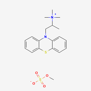 molecular formula C19H26N2O4S2 B1218744 Thiazinamium metilsulfate CAS No. 58-34-4