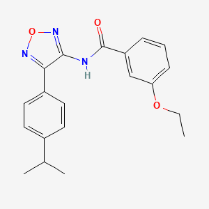 molecular formula C20H21N3O3 B12187459 3-ethoxy-N-{4-[4-(propan-2-yl)phenyl]-1,2,5-oxadiazol-3-yl}benzamide 