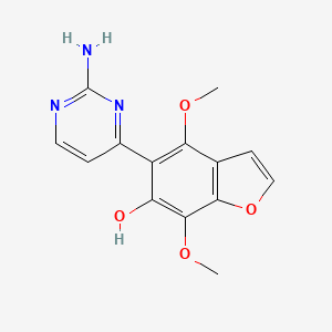 molecular formula C14H13N3O4 B12187474 5-(2-Aminopyrimidin-4-yl)-4,7-dimethoxy-1-benzofuran-6-ol 
