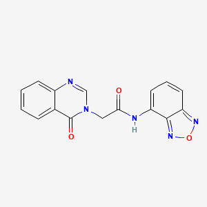 molecular formula C16H11N5O3 B12187488 N~1~-(2,1,3-benzoxadiazol-4-yl)-2-[4-oxo-3(4H)-quinazolinyl]acetamide 