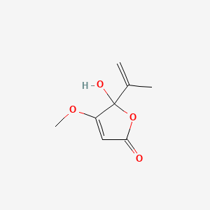 molecular formula C8H10O4 B1218749 5-Hydroxy-4-methoxy-5-(1-methylethenyl)-2-furanone 